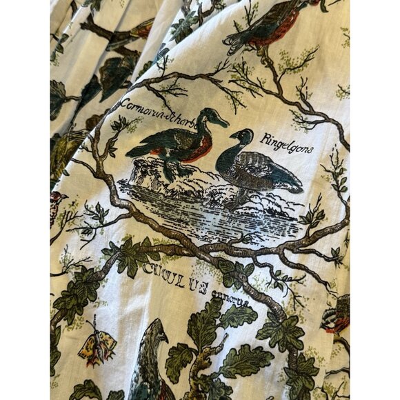No Brand Short Sleeve Utility Dress Colorful Bird Pattern Women Sz Measured Read - Picture 10 of 16